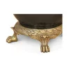 black vase lamp with 4 claw feet in gilded bronze and … - Moinat - Table lamps