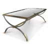 Louis XV style coffee table with brushed steel base and … - Moinat - Coffee tables