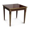 Table in mahogany-coloured cherry wood decorated with bronzes with … - Moinat - End tables, Bouillotte tables, Bedside tables, Pedestal tables