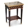 Table in black varnished mahogany veneer decorated with bronzes … - Moinat - End tables, Bouillotte tables, Bedside tables, Pedestal tables