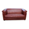 Design 沙发采用红棕色全粒面皮革制成，配有 3 个…… - Moinat - 沙发