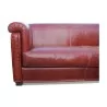 Canapé design en cuir pleine fleure brun roux avec ses 3 - Moinat - Canapés Canapé design en cuir pleine fleure brun roux avec ses 3 - Moinat - Canapés