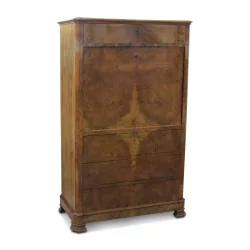 Louis-Philippe secretaire in burr walnut with 4 large …