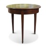 Table ronde Directoire en noyé à 3 pieds fuseaux. Suisse Vaud, - Moinat - Tables de salle à manger