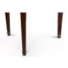 Directoire round table in walnut with 3 spindle legs. Switzerland Vaud, - Moinat - Dining tables