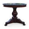 Charles X round table in mahogany with gray marble top … - Moinat - End tables, Bouillotte tables, Bedside tables, Pedestal tables