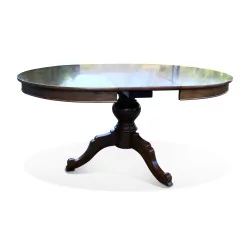 Louis-Philippe 桃花心木桌子，中央桌腿和……