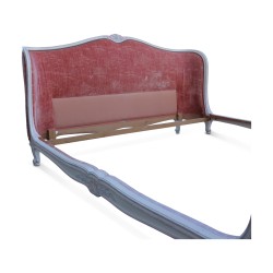 Korbbett im Louis XV-Stil 180 x 200 cm mit Samtbezug