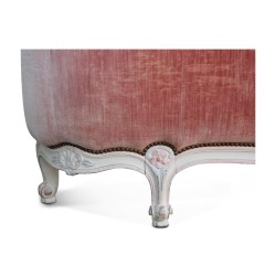 Korbbett im Louis XV-Stil 180 x 200 cm mit Samtbezug