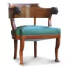 Empire Jacob model office armchair covered in green leather, - Moinat - Armchairs