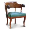 Empire Jacob model office armchair covered in green leather, - Moinat - Armchairs