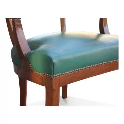 Empire Jacob模型办公室扶手椅，覆盖绿色皮革，