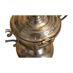 Paire de moutardier en argent poinçonné. France, 19ème siècle.