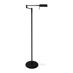 black metal reading lamp with variable LED lighting. Adjustable in…