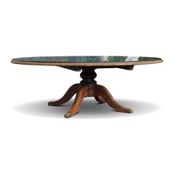 Grande table en acajou de salon ancienne à l'anglaise avec …