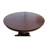 round table in mahogany and flamed veneer. France, around 1870. - Moinat - Dining tables