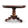round table in mahogany and flamed veneer. France, around 1870. - Moinat - Dining tables