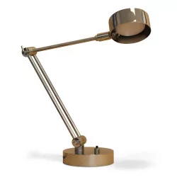 Schreibtischlampe aus Nickel, Modell Faringdon.