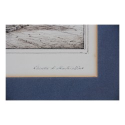 Paar Tuschezeichnungen „Chiotto di Montecalino“ „Nisida …