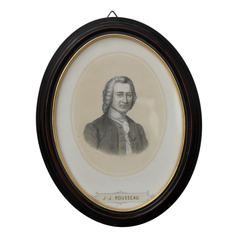 Gravure du portrait de Jean-Jacques ROUSSEAU (1712-1778). - Moinat - Gravures