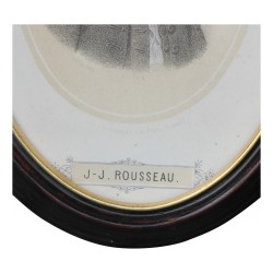 Gravure du portrait de Jean-Jacques ROUSSEAU (1712-1778).