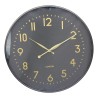 Large black steel wall clock with numbers and hands … - Moinat - Pendules murales