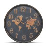 “Our World” wall clock with world map and effect … - Moinat - Pendules murales