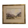 watercolor painting representing Warborough Bay signed … - Moinat - Painting - Landscape