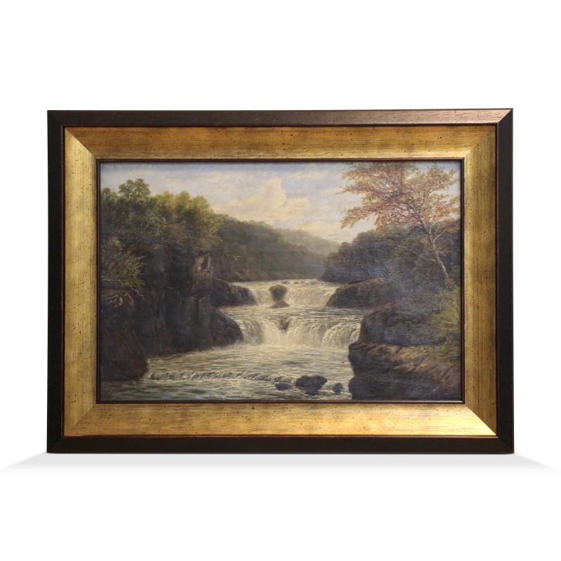 Tableau huile sur toile représentant les cascades de la Vallée - Moinat - Tableaux - Paysage Tableau huile sur toile représentant les cascades de la Vallée - Moinat - Tableaux - Paysage