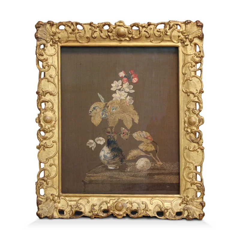 Gemälde einer Stickerei von 1848, die einen Blumenstrauß … - Moinat - Gemälden - Verschieden