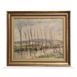 Ölgemälde auf Leinwand, das die Berges du Loup in …