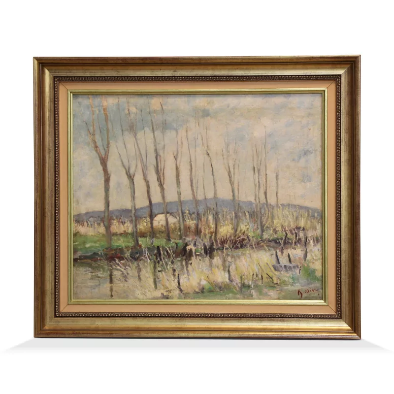 Oil painting on canvas representing the Berges du Loup in … - Moinat - Painting - Landscape