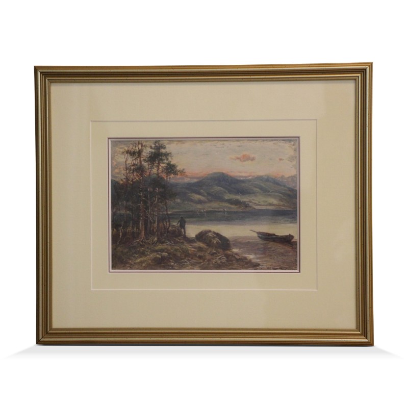 Aquarellbild, das den Rand eines Landsees darstellt... - Moinat - Gemälden - Landschaften Aquarellbild, das den Rand eines Landsees darstellt... - Moinat - Gemälden - Landschaften