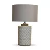 Cylindrical ceramic table lamp with patterns … - Moinat - ShadeFlair