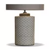 Cylindrical ceramic table lamp with patterns … - Moinat - ShadeFlair