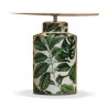 ceramic table lamp decorated with exotic leaves. - Moinat - Table lamps