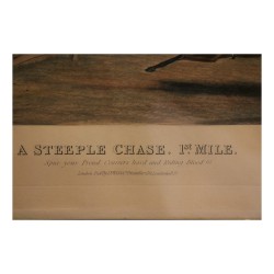 Gravure “A STEPPLE CHASE. 1ST MILE.” “Spur your Proud Coursers …