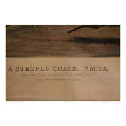 雕刻“A STEPPLE CHASE.第一英里。” “激励你骄傲的骏马……