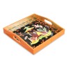 Plateau en laque orange et doré - Moinat - Accessoires de décoration