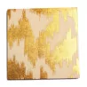 Set of coasters in white lacquer gilded with gold leaf. - Moinat - Decorating accessories