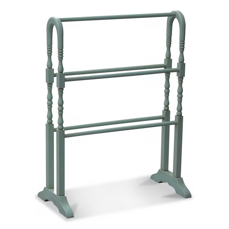 Laundry rack in turquoise lacquered wood. - Moinat - Decorating accessories