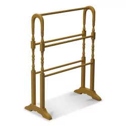 linen rack in yellow lacquered wood.
