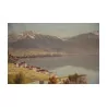 Oil painting on canvas representing the Lavaux signed Eugène … - Moinat - Painting - Landscape