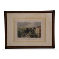 Engraving “View from the Bastions, Vienna”.
