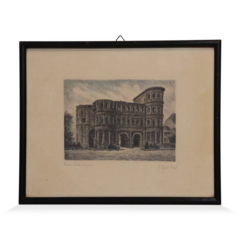 “Porta Nigra” engraving. - Moinat - Prints, Reproductions