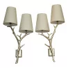 Pair of RAMURE wall lights in nickel-plated bronze with … - Moinat - Wall lights, Sconces