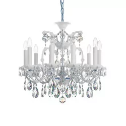 “DUKE” white and blue crystal chandelier with 10 E14 lights and …
