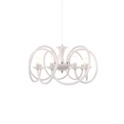 “TOURBILLON” chandelier in opal glass with 8 G9 lights.
