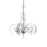 Lustre "VLTAVA" en cristal et métal chromé avec 5 lumières - Moinat - Lustres, Plafonniers