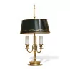 Bouillotte-Lampe aus vergoldeter Bronze mit 3 Lichtern mit Schirm aus … - Moinat - Tischlampen